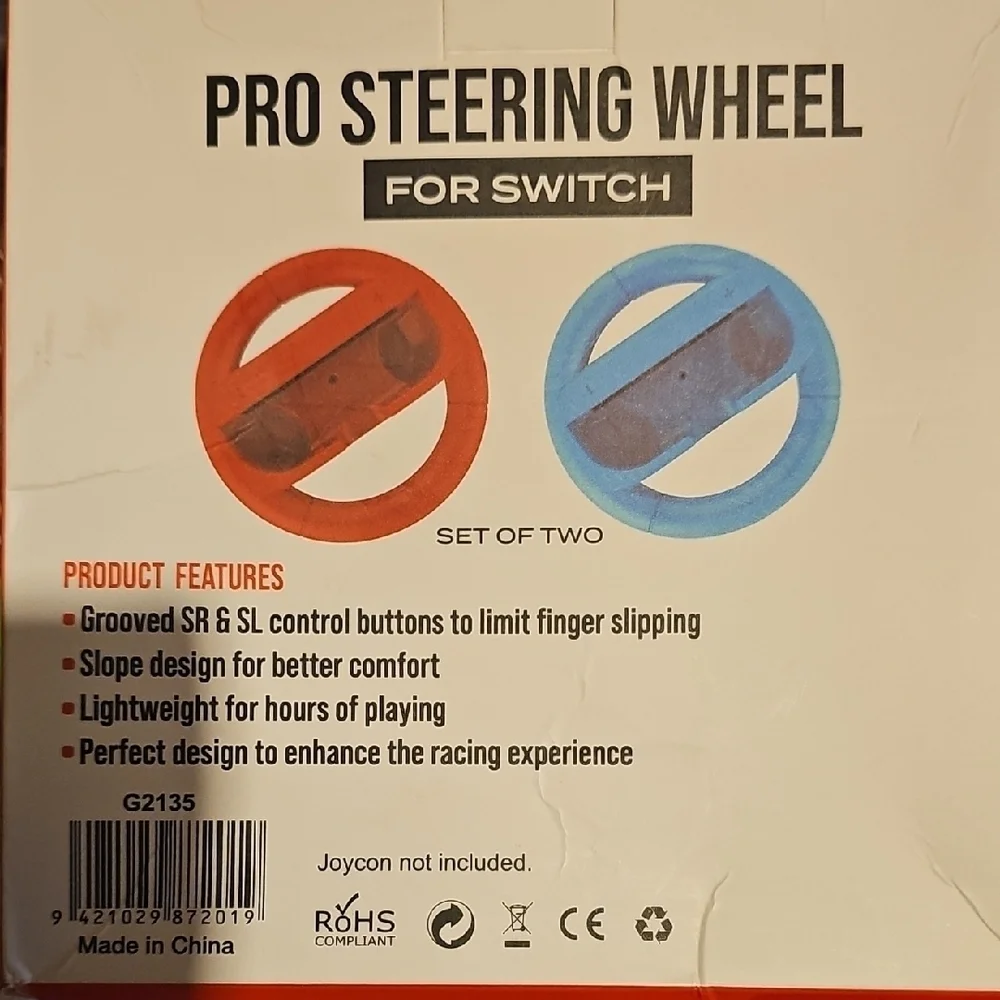 Pro Steering Wheel for Switch - Red and Blue